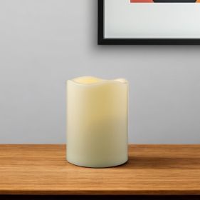 4 Inch Ivory Flameless Pillar Candle