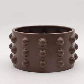 5-Inch Textured Planter Pot â€“ Inventive Design, Brown, For Indoor Plants & Succulents