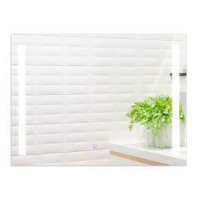 32 x 24 Inch LED Wall Mirror with 3 Color Lighting and Anti-Fog
