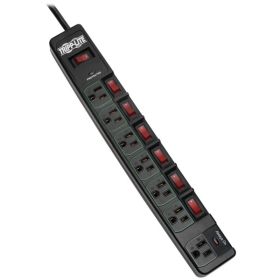 6Ft 7Out 1080J Surge Blk