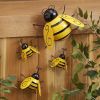 4-Piece 3D Metal Bumblebee Wall Art Set