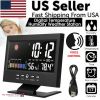 LED Digital Alarm Clock with Calendar and Weather Display