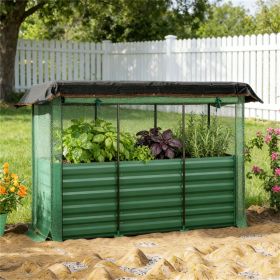 Green Elevated Garden Planter Box