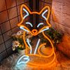 Fox Neon Sign for Wall Décor Fox Sign Dimmable LED Light Decor