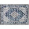 4 x 6 Foot Blue Vintage-Style Area Rug