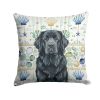 Black Newfoundland Coastal Sea Glass Throw Pillow Decorative Indoor Outdoor Accent Cushion for Couch, Bed or Patio, 18Hx18W