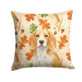 Lemon and White Beagle Heirloom Fall Throw Pillow Decorative Indoor Outdoor Accent Cushion for Couch, Bed or Patio, 18Hx18W