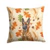 Mahogany Belgian Malinois Heirloom Fall Throw Pillow Decorative Indoor Outdoor Accent Cushion for Couch, Bed or Patio, 18Hx18W