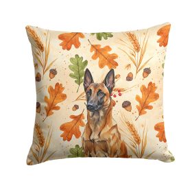 Mahogany Belgian Malinois Heirloom Fall Throw Pillow Decorative Indoor Outdoor Accent Cushion for Couch, Bed or Patio, 18Hx18W