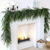 1pc 70.9-Inch Green Artificial Pine Garland real Touch Pine Garland  Artificial Faux Greenery Suitable for Christmas & Winter Holiday Decorations Easy