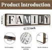 Vintage Family Sign, Family Wooden Box Sign for Wall, Rustic Hanging Signs and Plaques, Families Room Decor, Home Decor for Table Shelf