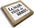 Reminder Signs - Wash Your Hands, Funny Bathroom Art for Toilet Restroom, Humorous Decorative Signs and Plaques