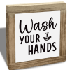 Reminder Signs - Wash Your Hands, Funny Bathroom Art for Toilet Restroom, Humorous Decorative Signs and Plaques
