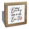 Funny Bathroom Wood Sign-OMG Becky Look at Her Butt, Potty Humor, Farmhouse Washroom Box Sign