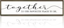 Family Wall Signs Decor Together is Our Favorite Place to Be Inspirational Quotes Wall Plaque Rustic Farmhouse Motivational Decoration for Living Room