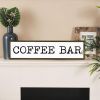 Coffee Bar Signs Decor, Decorative Wooden Box Sign, Wall Decor Art, Farmhouse Coffees Sign for Home, Kitchen, Cafe, Coffee Bar Decors
