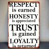 CIFbuy Vintage Inspirational Metal Wall Art Dignity Honesty Trust Loyalty Rustic Wall Decor For Home Garden (TikTok, temu pick-up service)