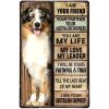 CIFbuy Australian Shepherd Dog I Am Your Friend Vintage Metal Tin Sign Aluminum Sign Home Coffee Bar Wall Decor (TikTok, temu pick-up service)