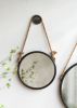 19.5 Inch Cleveland Round Metal Wall Mirror with Rope Strap