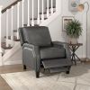 Gray Transitional Push-Back Reclining Chair