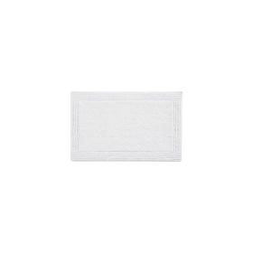 21 x 34 Inch White Reversible Tufted Cotton Bath Rug