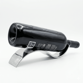 Minimalist Recycled Aluminum Wine Bottle Holder