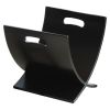 Contemporary Espresso-Finish Wood Magazine Rack