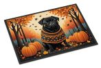 18 x 27 Inch Black Pug Fall Doormat