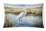 12 x 16 Inch Snowy Egret Throw Pillow