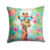 14 Inch Hippie Giraffe Throw Pillow