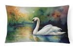 12 x 16 Inch Swan Watercolor Throw Pillow