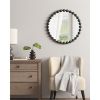 27 Inch Beaded Round Wall Mirror