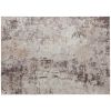 4 x 6 Foot Mixed Brown Abstract Area Rug