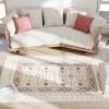 4 x 6 Foot Brown Boho Pattern Area Rug
