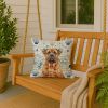 Red Bullmastiff Coastal Sea Glass Throw Pillow Decorative Indoor Outdoor Accent Cushion for Couch, Bed or Patio, 18Hx18W