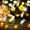 Battery-Operated Bunny and Carrot String Lights
