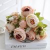 Realistic Artificial Silk Peony Floral Stems for Home Décor