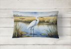 12 x 16 Inch Snowy Egret Throw Pillow