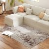 4 x 6 Foot Mixed Brown Abstract Area Rug
