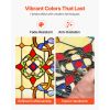 32 x 11 Inch Tiffany-Style Stained Glass Hanging Window Panel