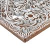 Distressed Carved Wood Decorative Wall Art Set of 2