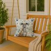 Brindle Greyhound Coastal Sea Glass Throw Pillow Decorative Indoor Outdoor Accent Cushion for Couch, Bed or Patio, 18Hx18W