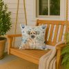 Anatolian Shepherd Dog Coastal Sea Glass Throw Pillow Decorative Indoor Outdoor Accent Cushion for Couch, Bed or Patio, 18Hx18W