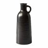 8 Inch Black Ceramic Jug Vase Set of 4
