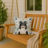 Tricolor Sheltie Coastal Sea Glass Throw Pillow Decorative Indoor Outdoor Accent Cushion for Couch, Bed or Patio, 18Hx18W