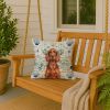 Irish Setter Coastal Sea Glass Throw Pillow Decorative Indoor Outdoor Accent Cushion for Couch, Bed or Patio, 18Hx18W