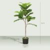 43 Inch Artificial Fiddle Leaf Fig Tree in Pot