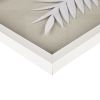 Framed Rice Paper Palm Leaves Shadowbox Wall Art Set of 3