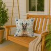 Belgian Malinois Coastal Sea Glass Throw Pillow Decorative Indoor Outdoor Accent Cushion for Couch, Bed or Patio, 18Hx18W