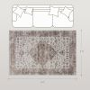 4 x 6 Foot Tan Vintage-Style Area Rug